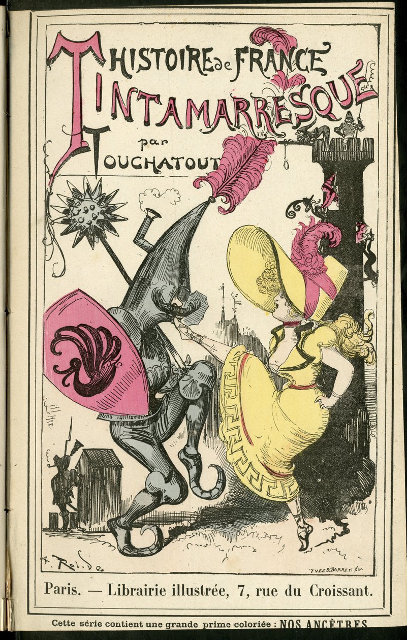 Ilustrace Albert Robida (1848-1926) v Histoire de France tintamarresque, ca. 1880 - Historie, tanec od Albert Robida