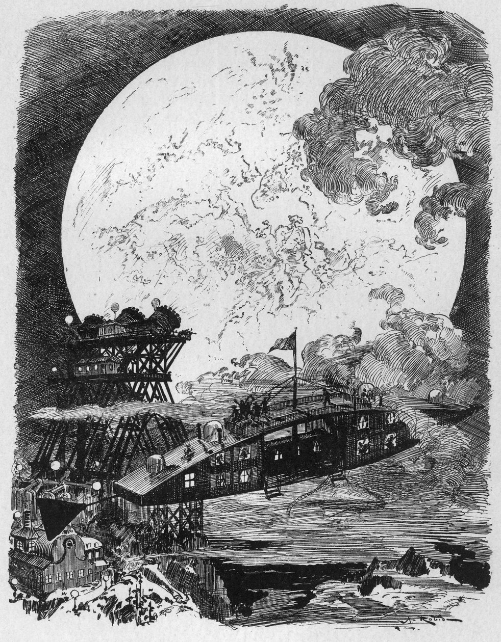 Space Conquete: Matka kuuhun od Albert Robida