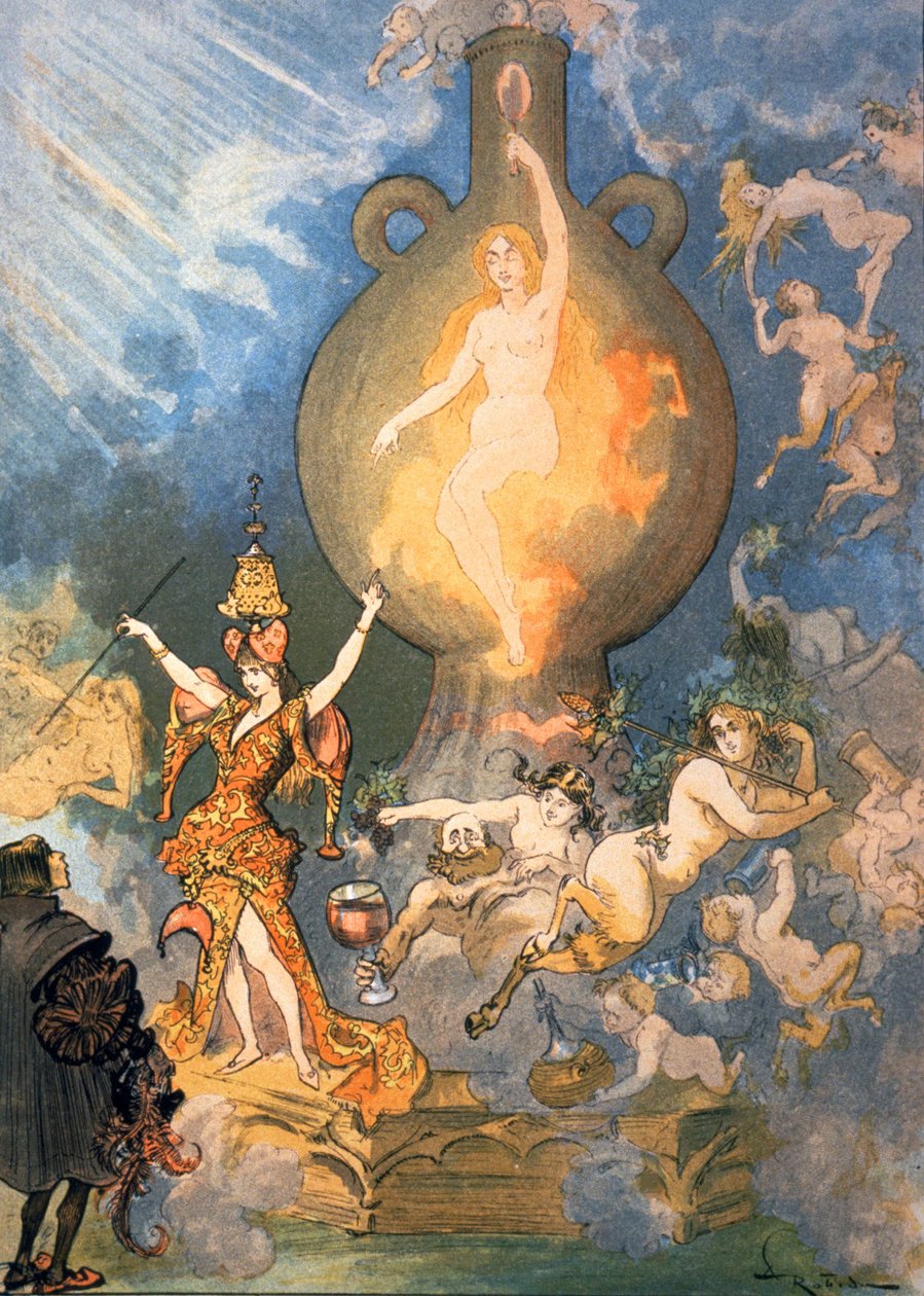 Pátá kniha, c1900 (ilustrace) od Albert Robida