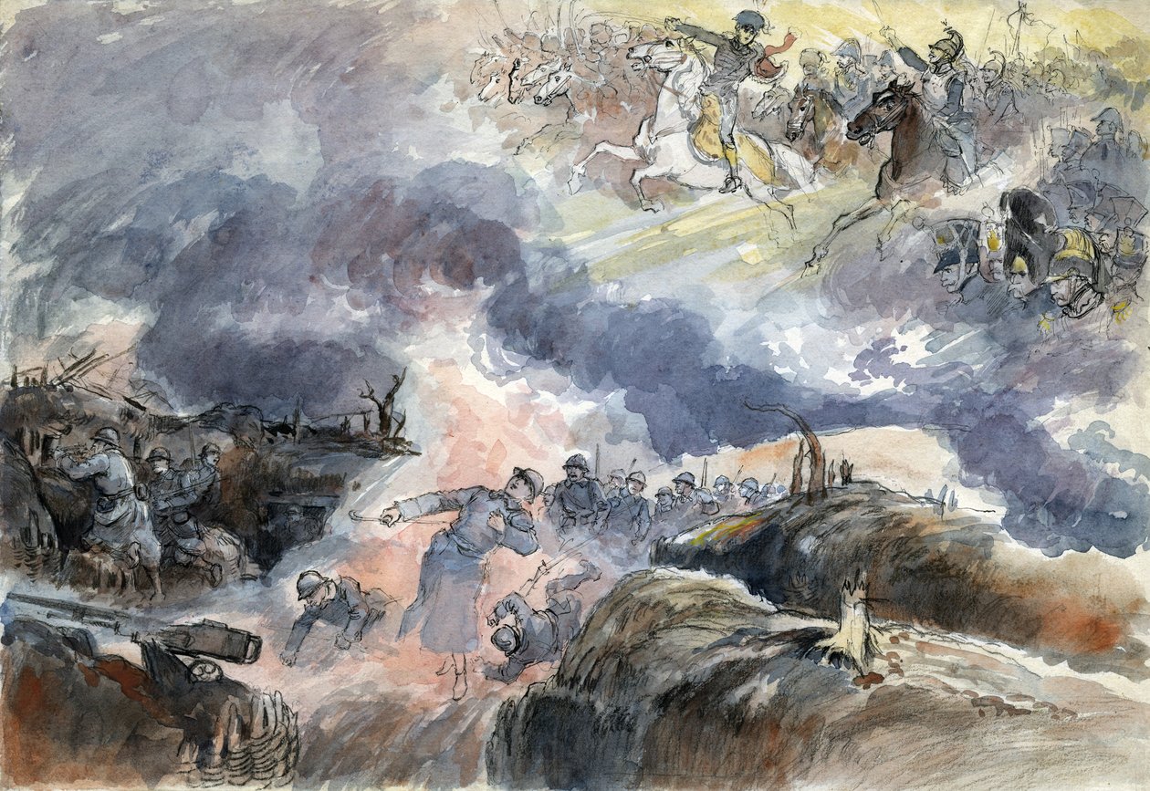 Dva Muraty. 1914-1918 (litografie) od Albert Robida