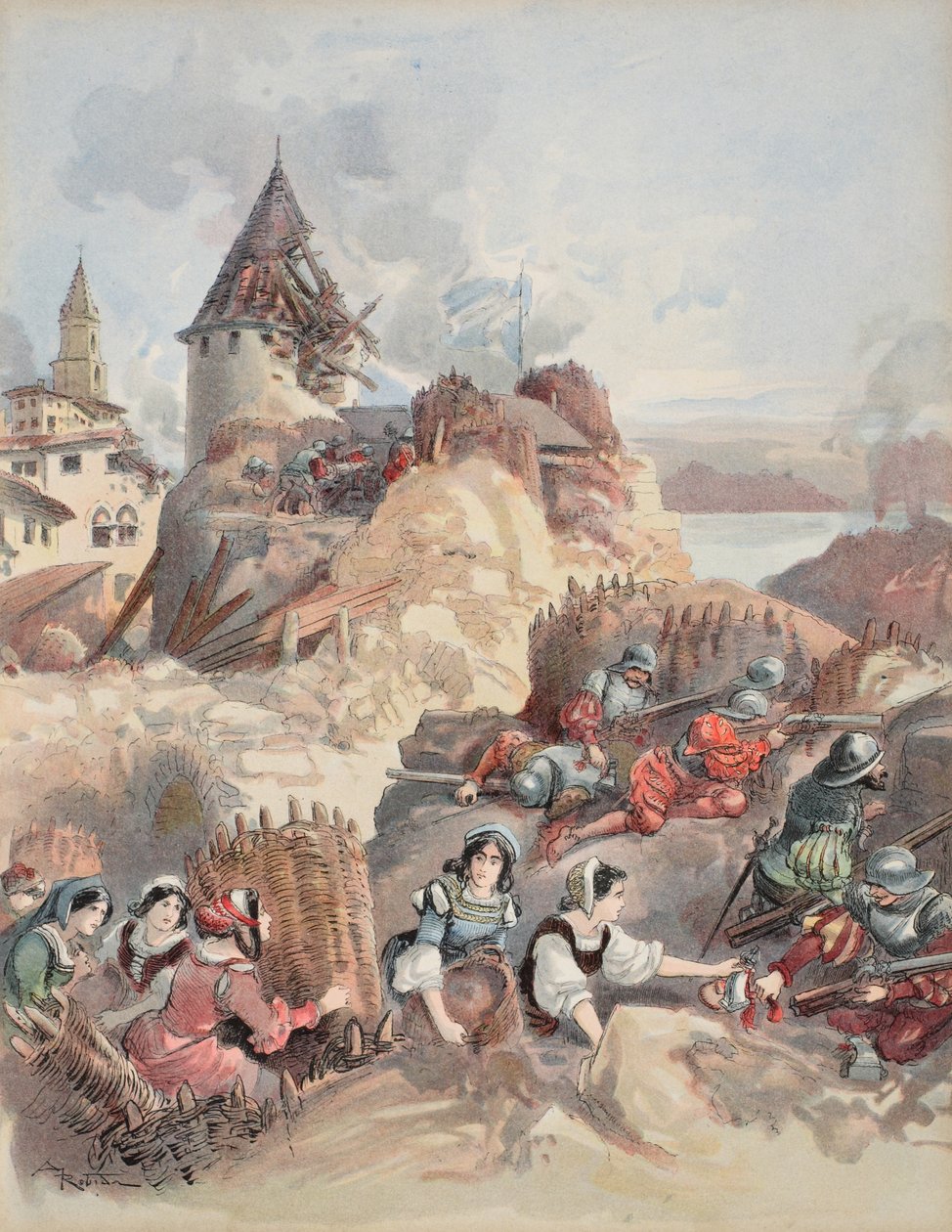 Ženy v obležení Marseille, ilustrace z 