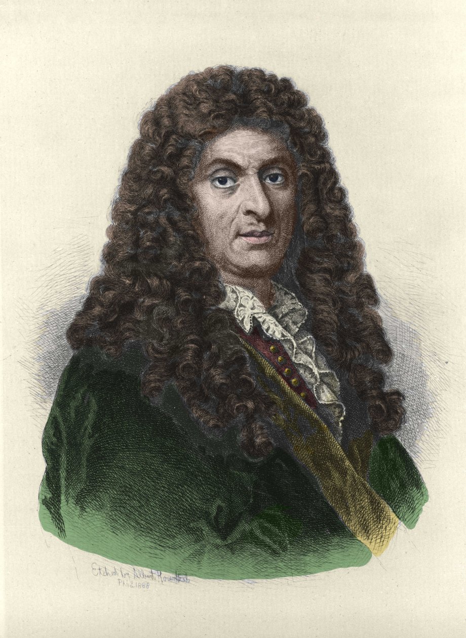 Portrét Henryho Purcella (1659-1695), anglického skladatele podle kresby Alberta Rosenthala. od Albert Rosenthal