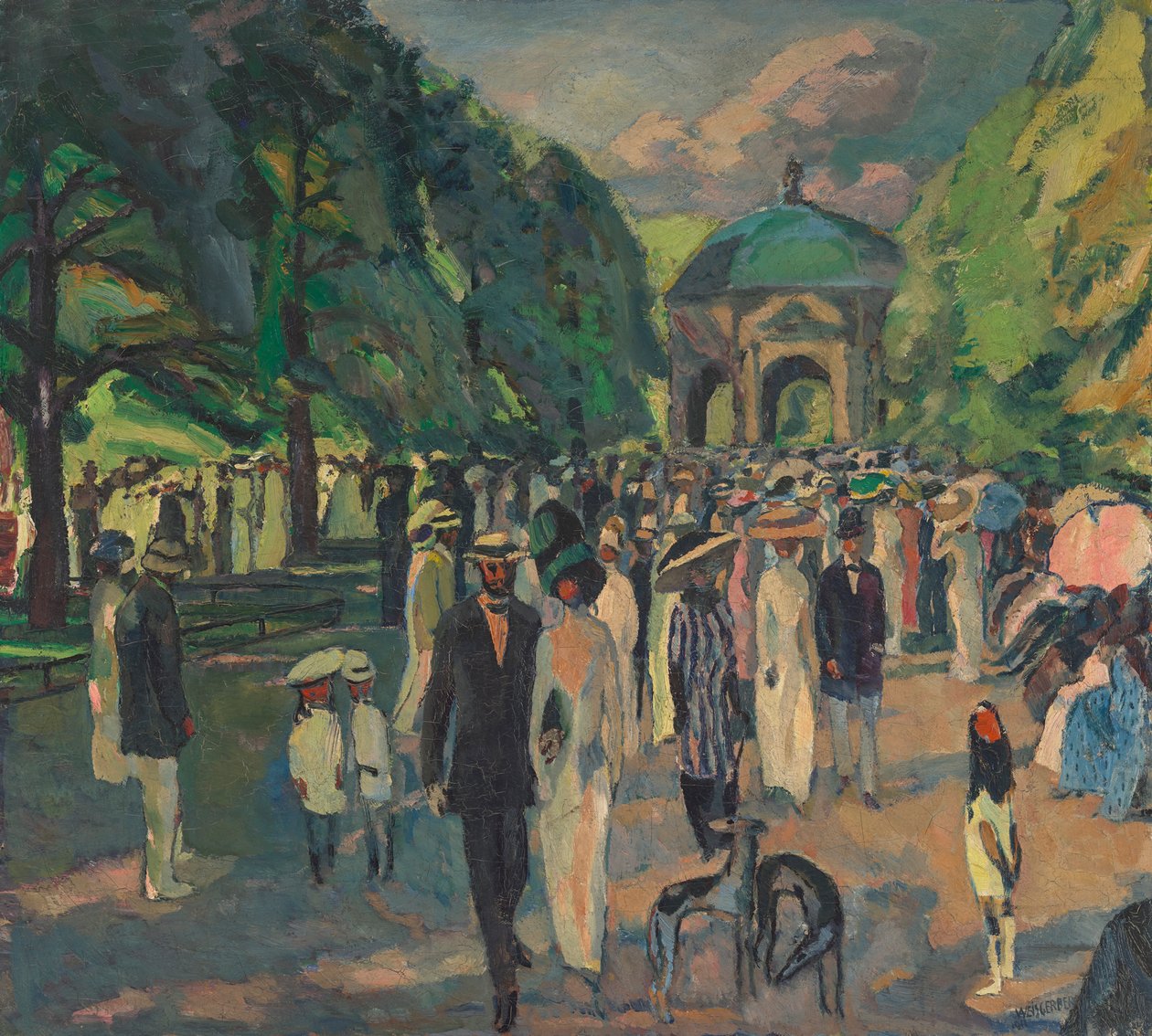 V mnichovské zahradě Hofgarten od Albert Weisgerber