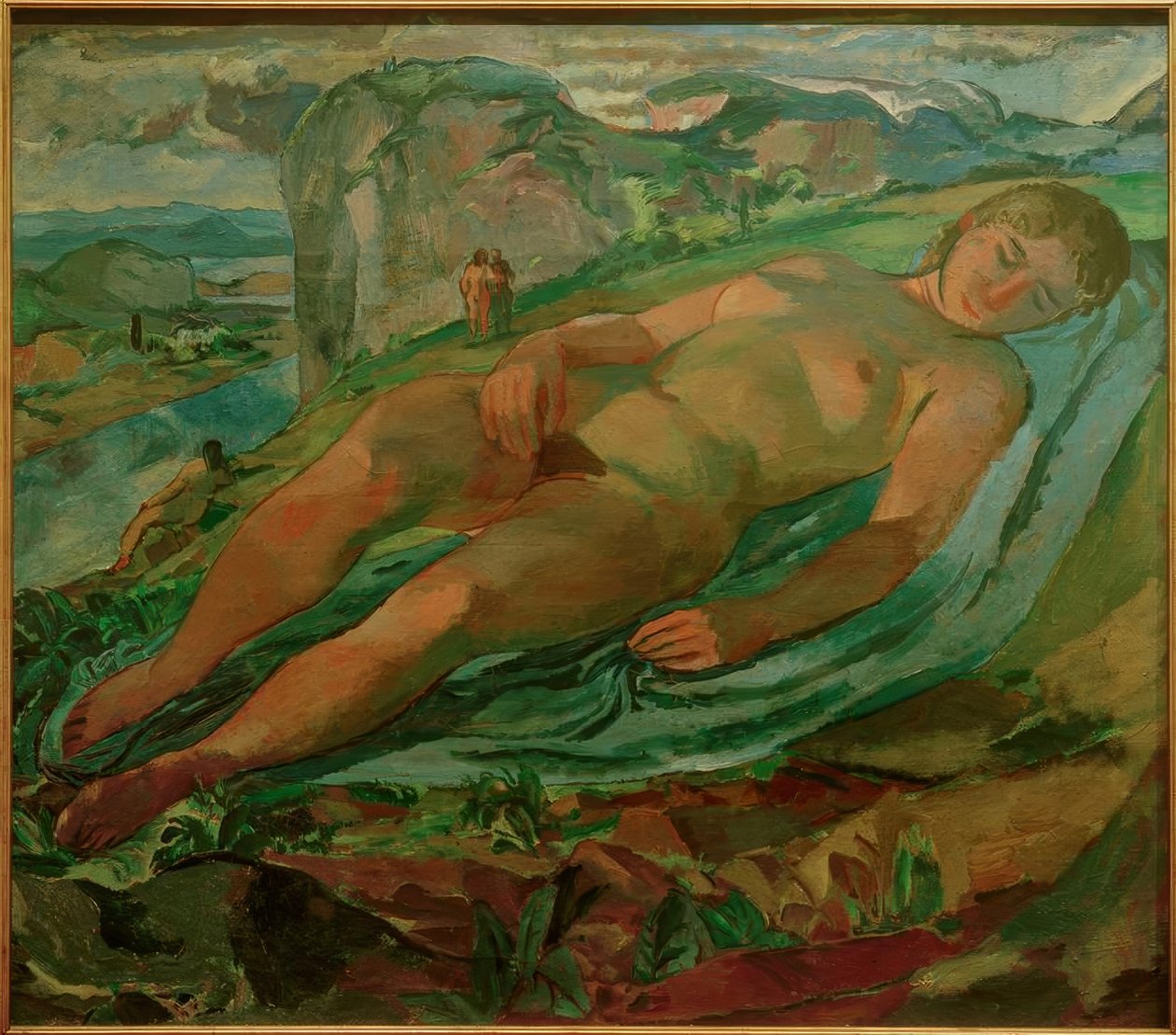 Ležící v horské krajině (dříve Matka Země) od Albert Weisgerber