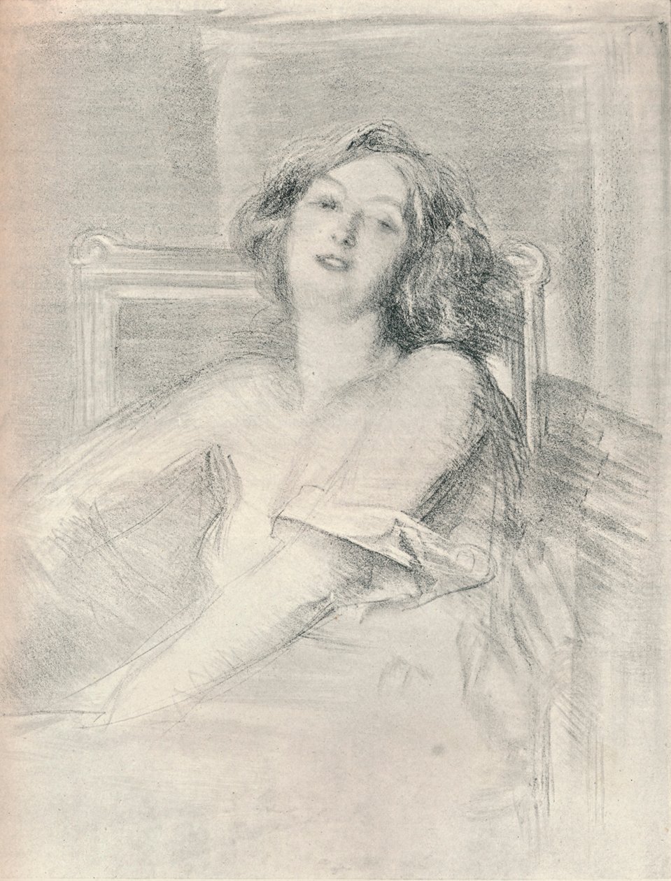 Litografický portrét ženy, c1905 od Albert de Belleroche