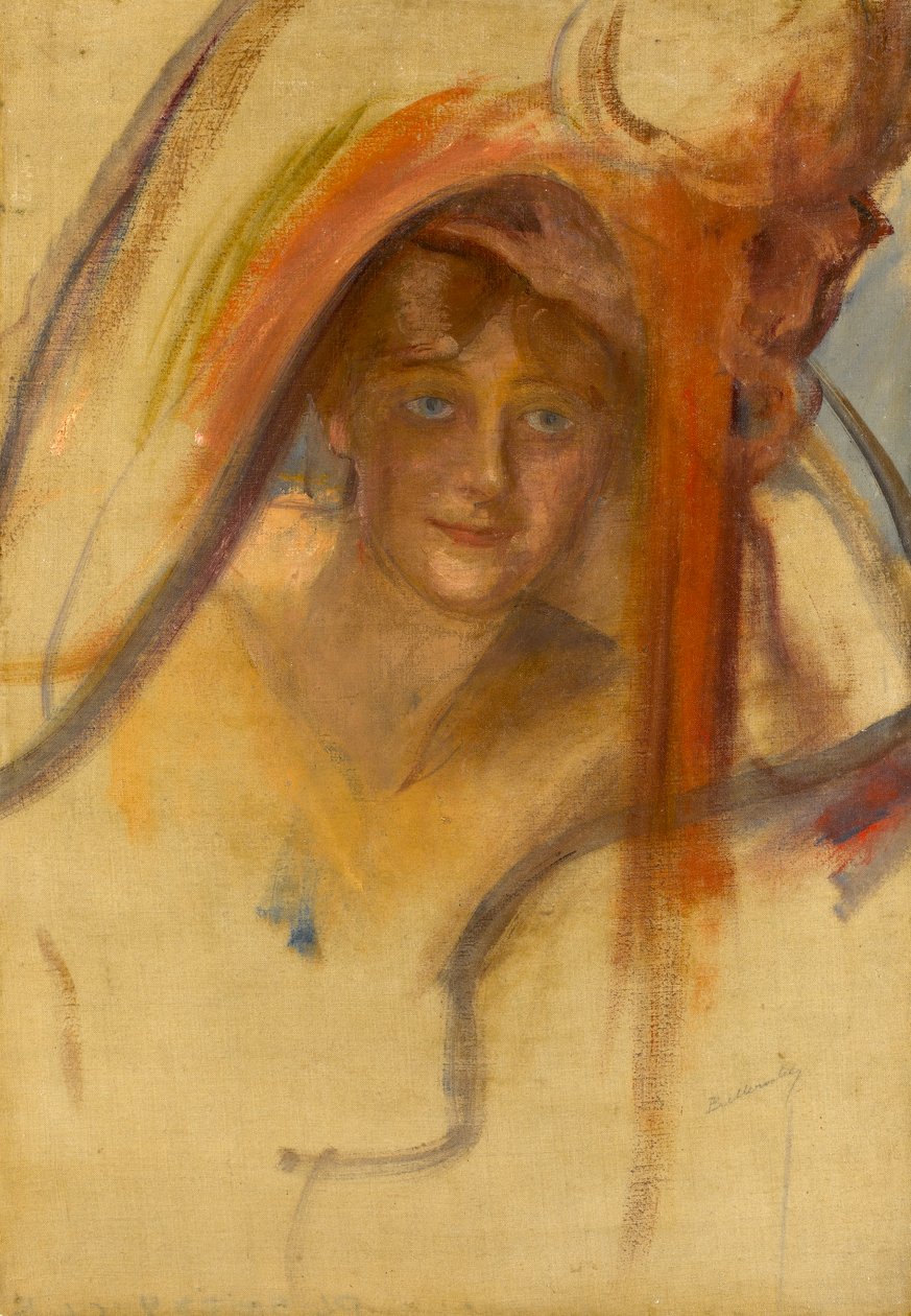 Studie pro Femme a la Harpe, kolem roku 1902 od Albert de Belleroche