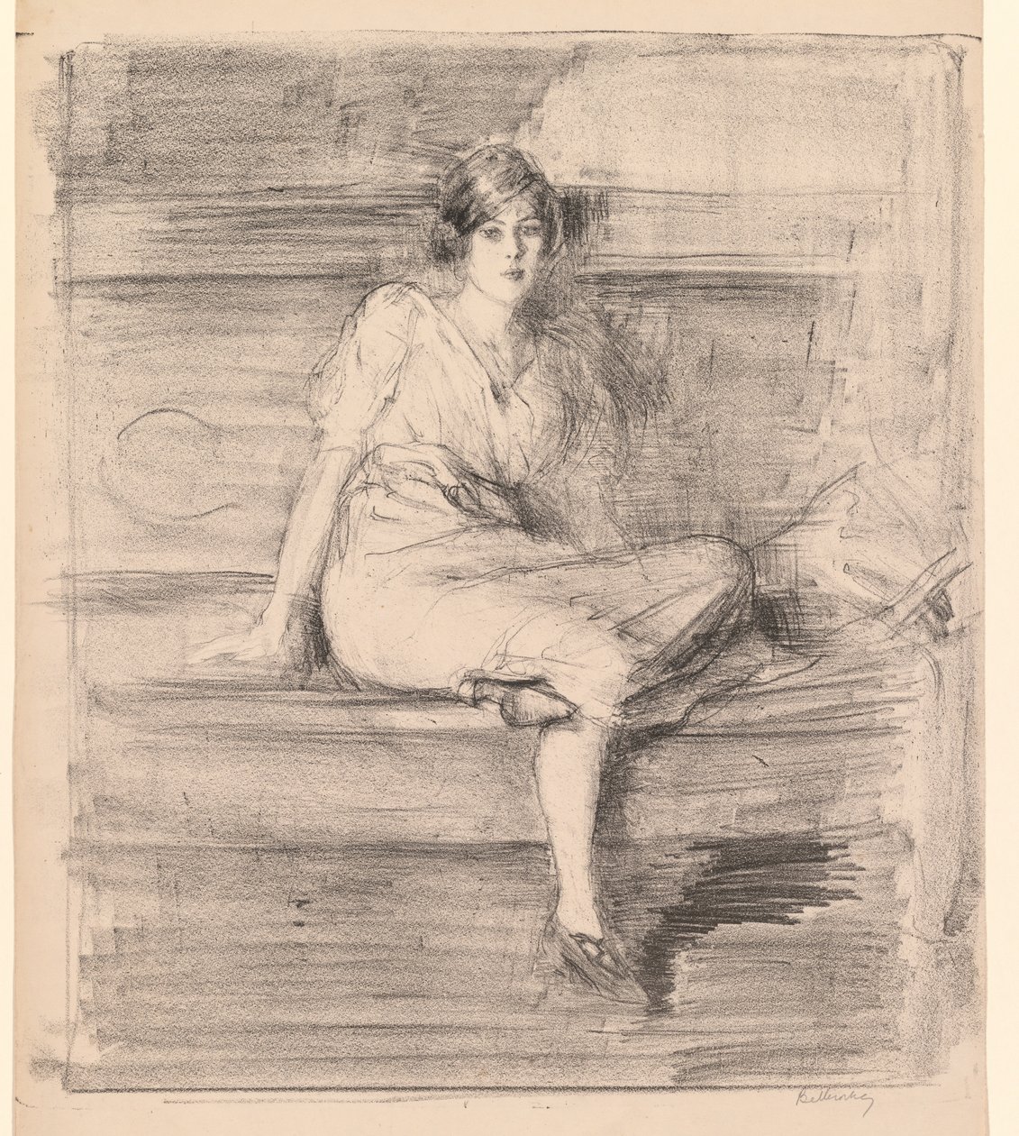 Sedící mladá dáma bez názvu, 1914. od Albert de Belleroche