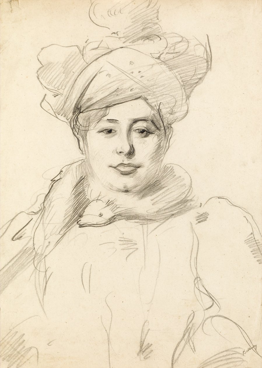 Žena s kloboukem, kolem roku 1905 od Albert de Belleroche