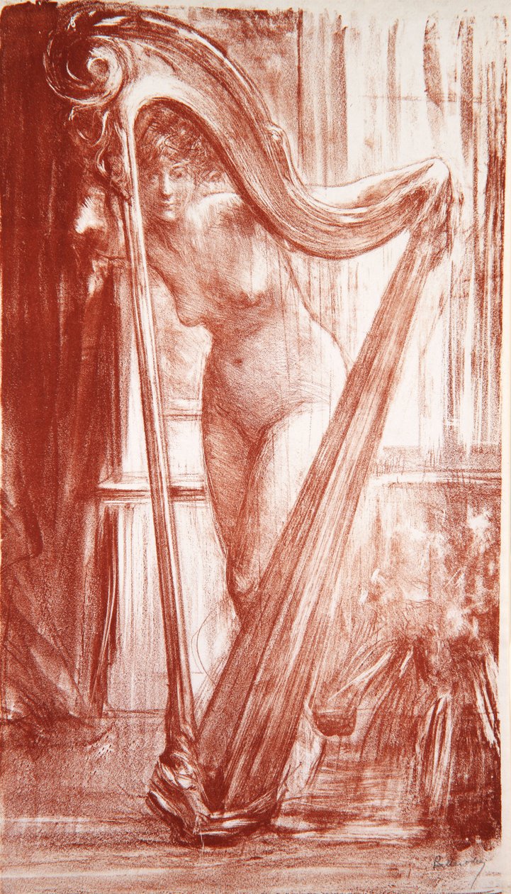 Dívka s harfou, 1903 od Albert de Belleroche