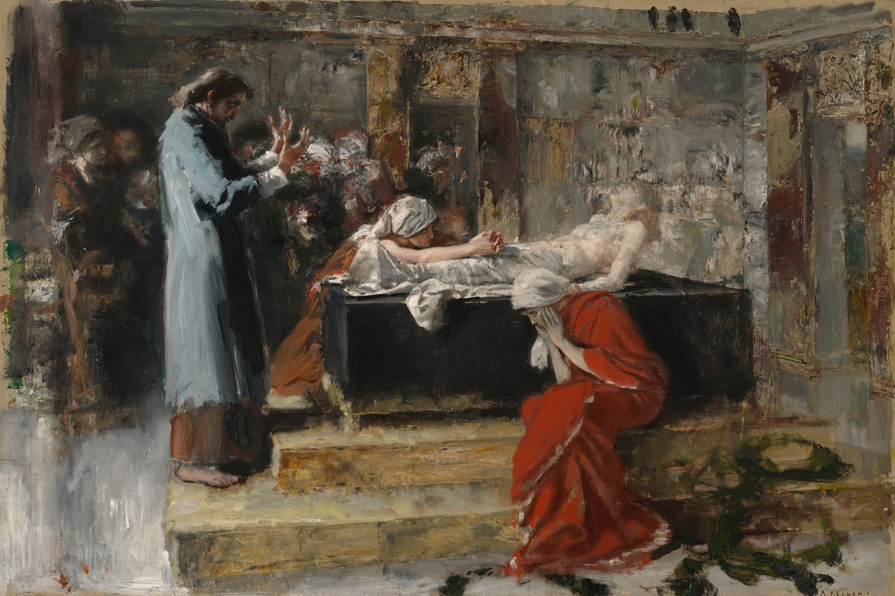 Vzkříšení Jairiho malé dcerky od Albert von Keller