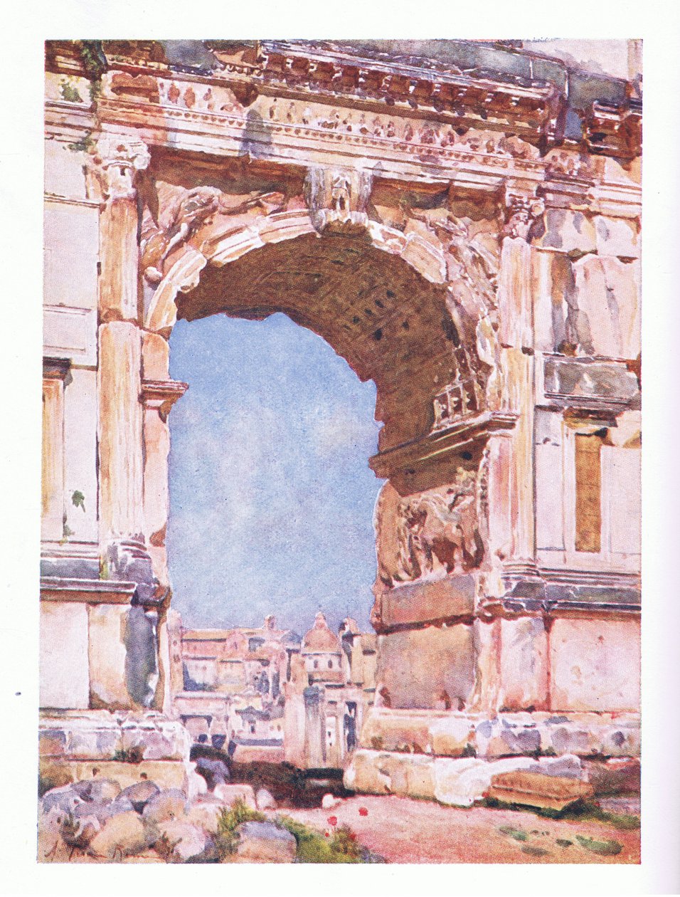 Arch of Titus, z Říma publikoval A & C Black Ltd, 1925 od Alberto Pisa