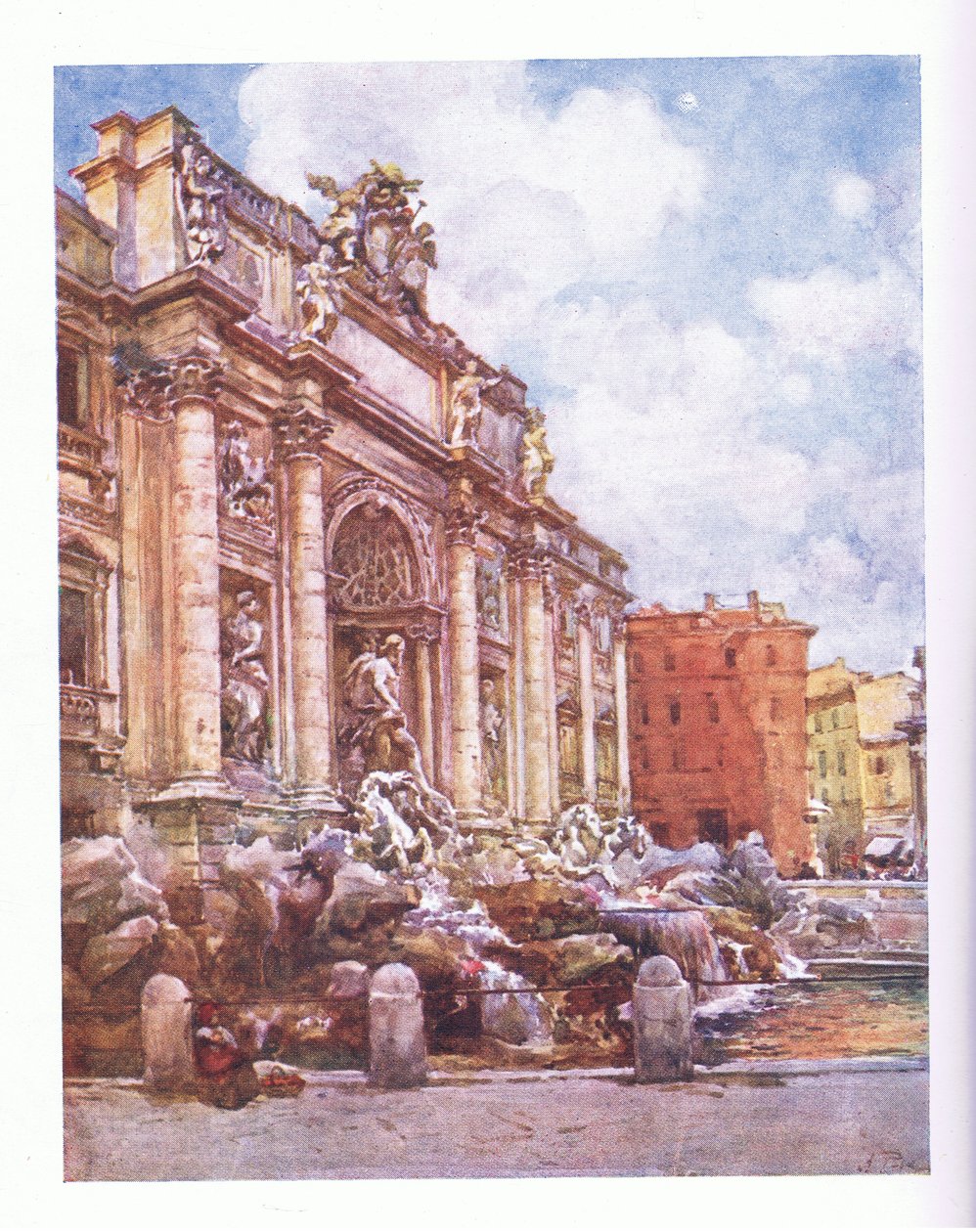 Fontána di Trevi, z Říma vydaná A & C Black Ltd, 1925 od Alberto Pisa