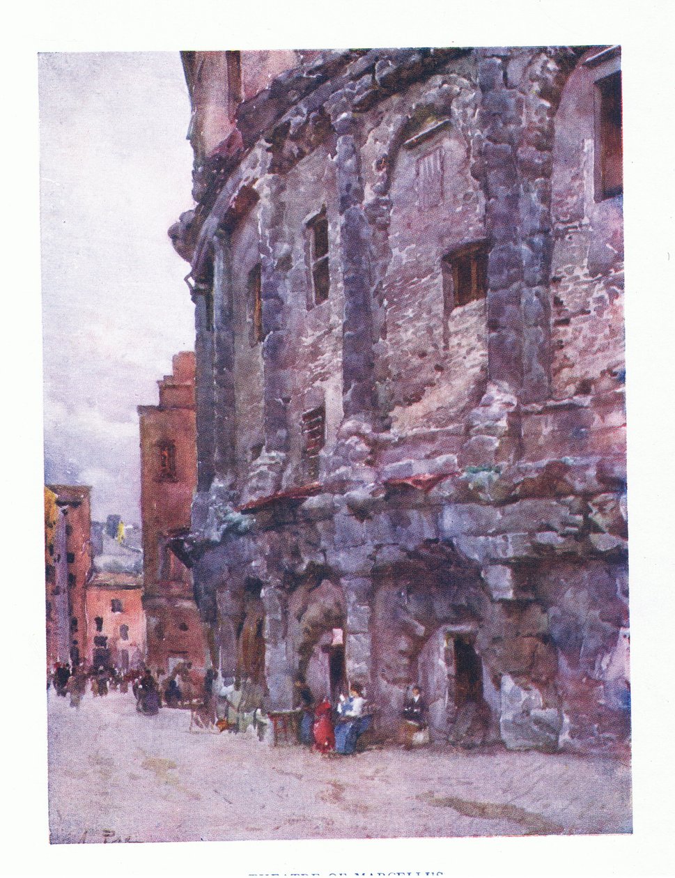 Marcellovo divadlo z Říma, vydalo nakladatelství A & C Black Ltd, 1925 od Alberto Pisa