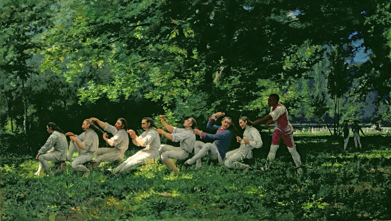 Vojáci si česají vlasy, 1882 od Alberto Maso Gilli