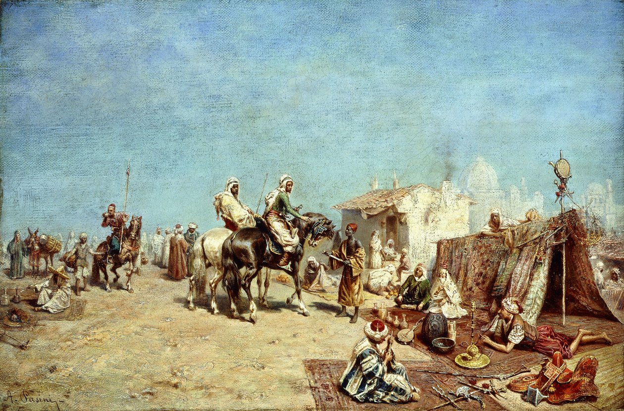 Arabský tábor, od Alberto Pasini