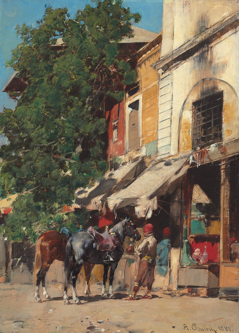 Na tržišti, Istanbul, 1881 od Alberto Pasini