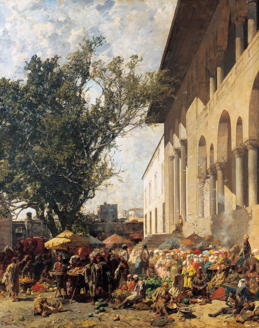 Trh v Konstantinopoli od Alberto Pasini