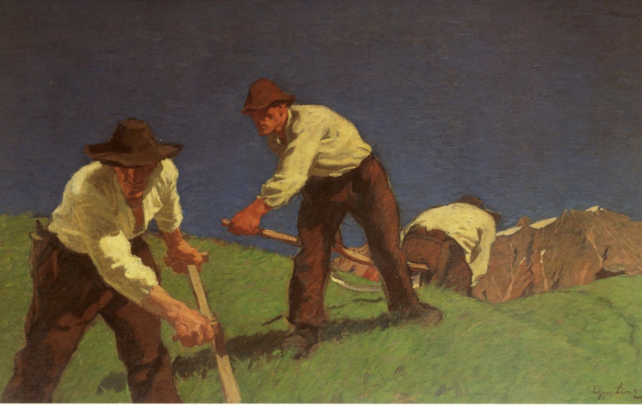 Verze Bergmaher I. od Albin Egger Lienz
