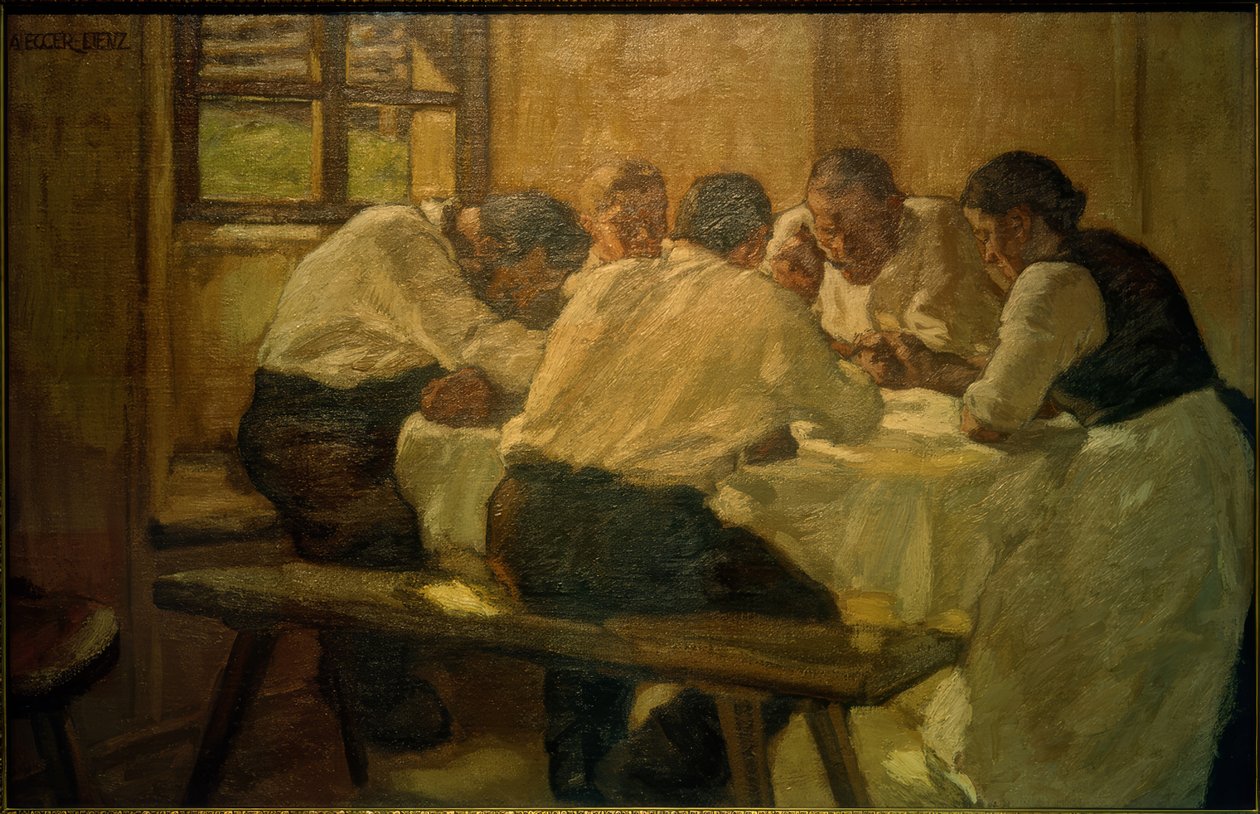 Oběd (Polévka, verze II) od Albin Egger Lienz