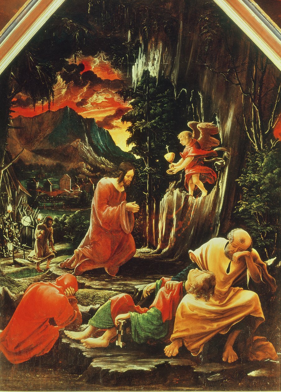 Agónie v zahradě, z oltáře svatého Floriána, c.1515 od Albrecht Altdorfer