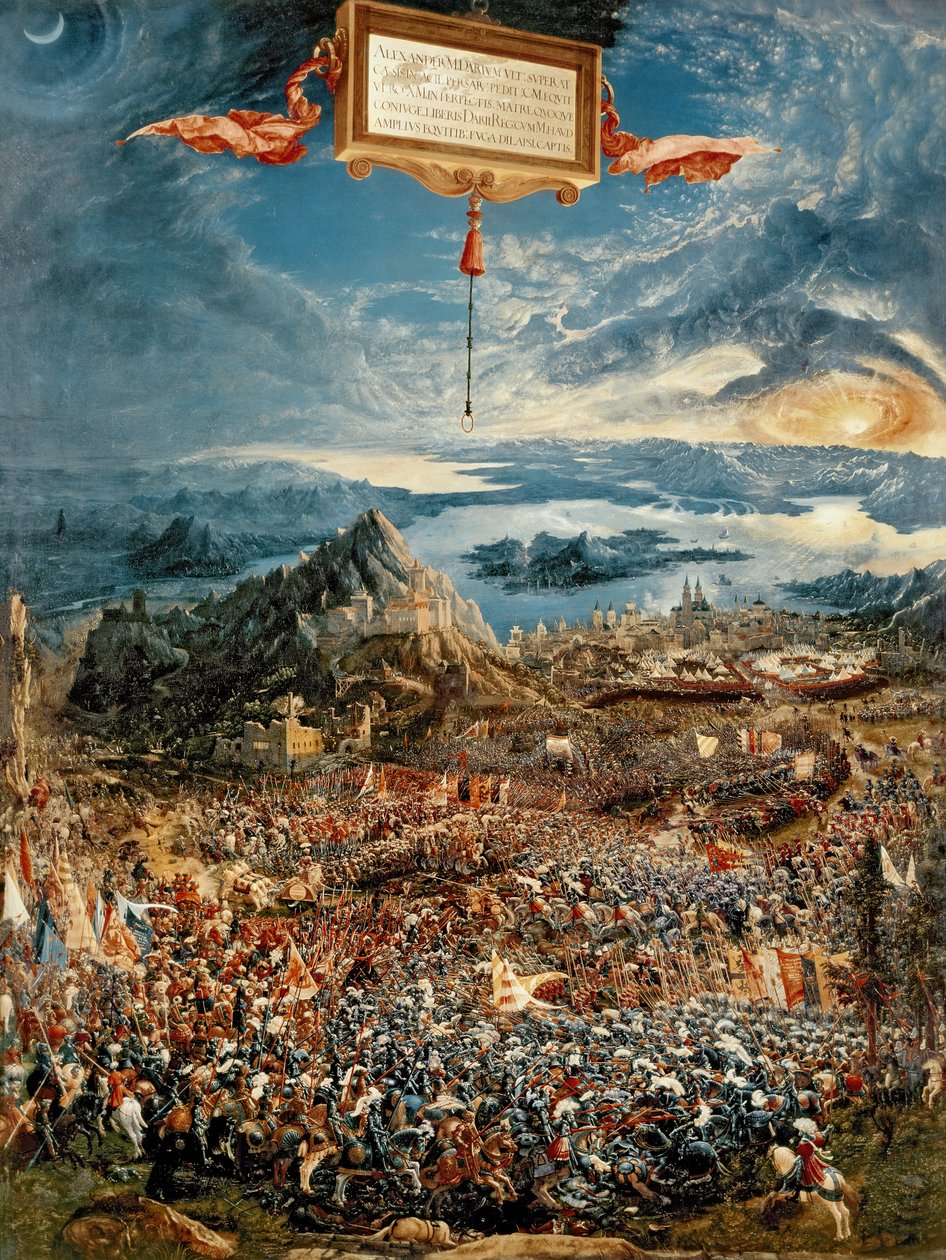 Bitva u Issu aneb Vítězství Alexandra Velikého, 1529 od Albrecht Altdorfer