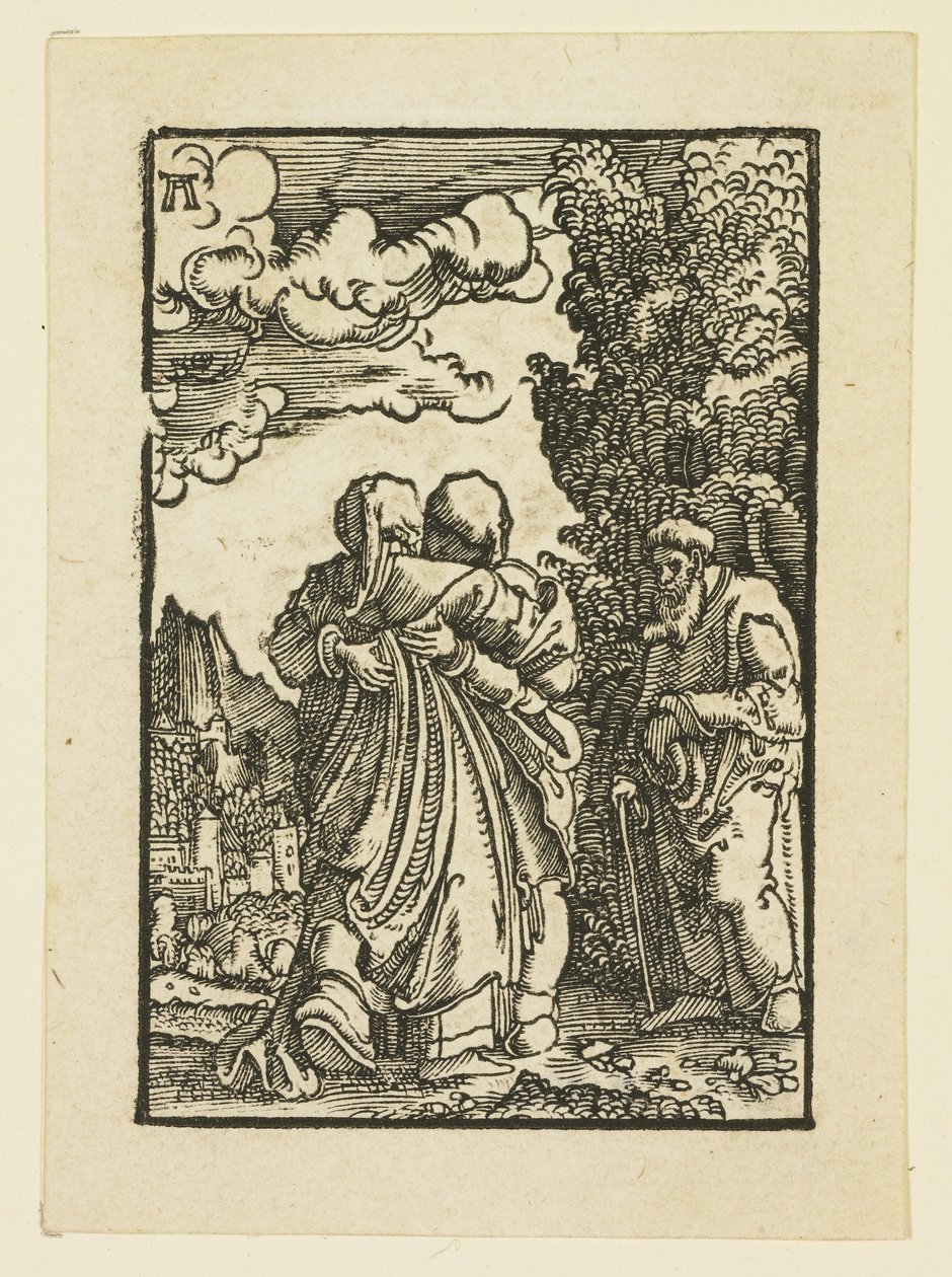 Navštívení Panny Marie u Alžběty od Albrecht Altdorfer