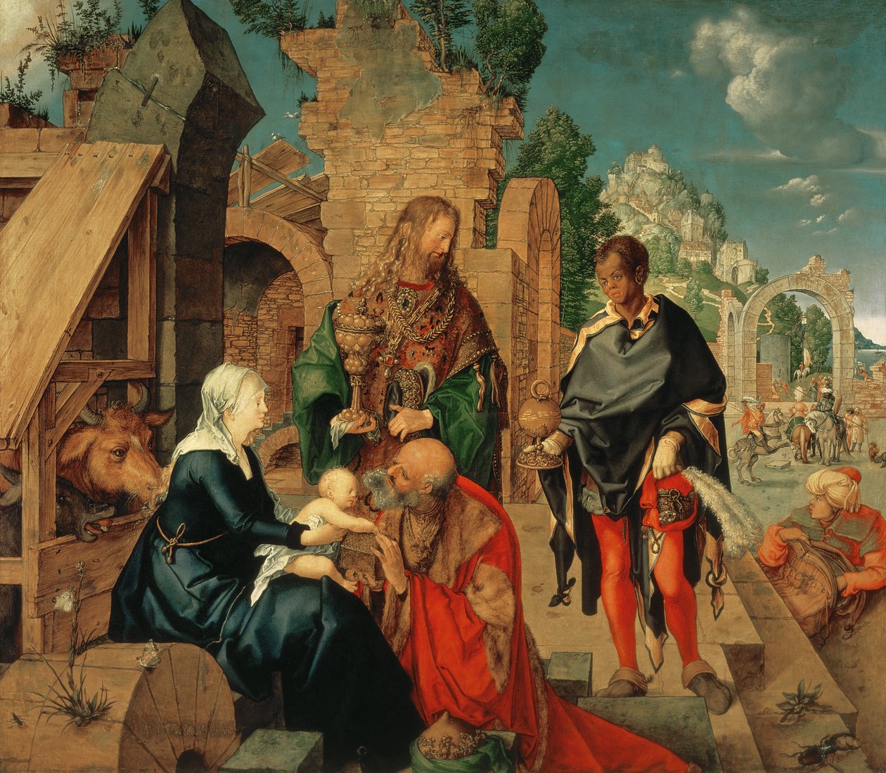 Klanění tří králů, 1504 od Albrecht Dürer