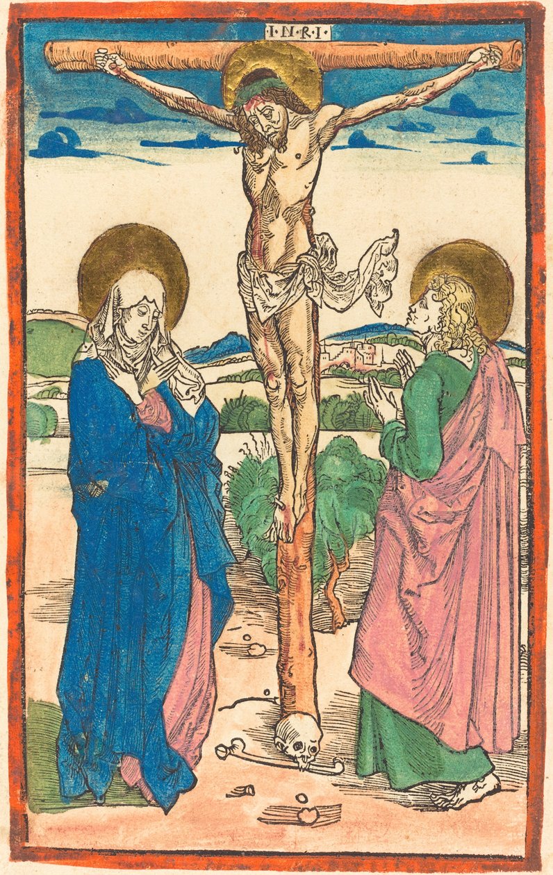 Kristus na kříži mezi Pannou a svatým Janem od Albrecht Dürer