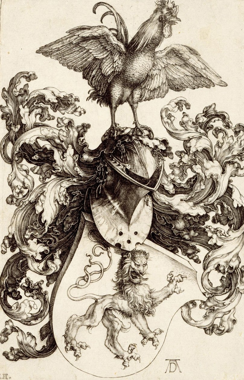 Erb se lvem a kohoutem od Albrecht Dürer