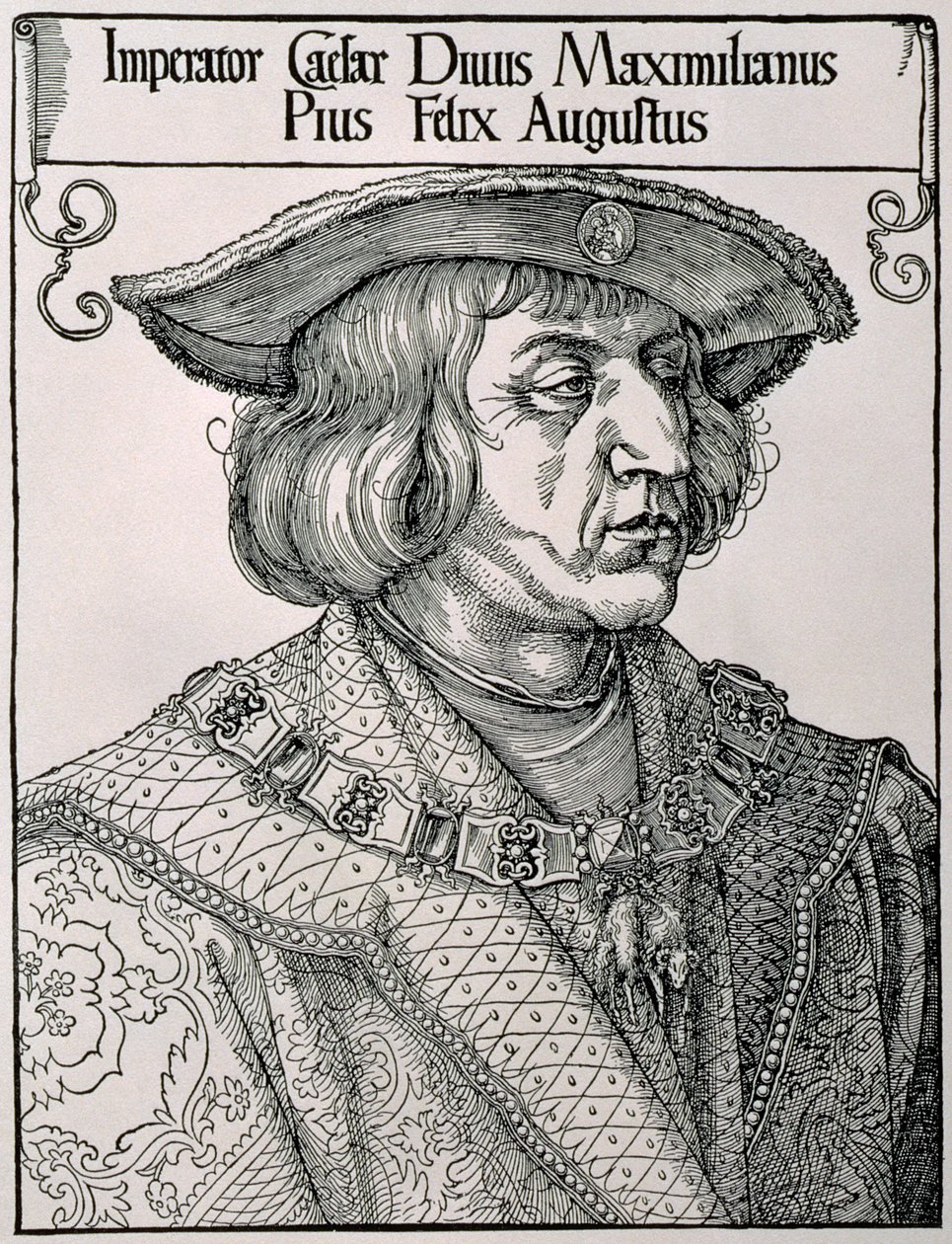 Císař Maxmilián I. Německý (1459-1519), počátek 16. století od Albrecht Dürer