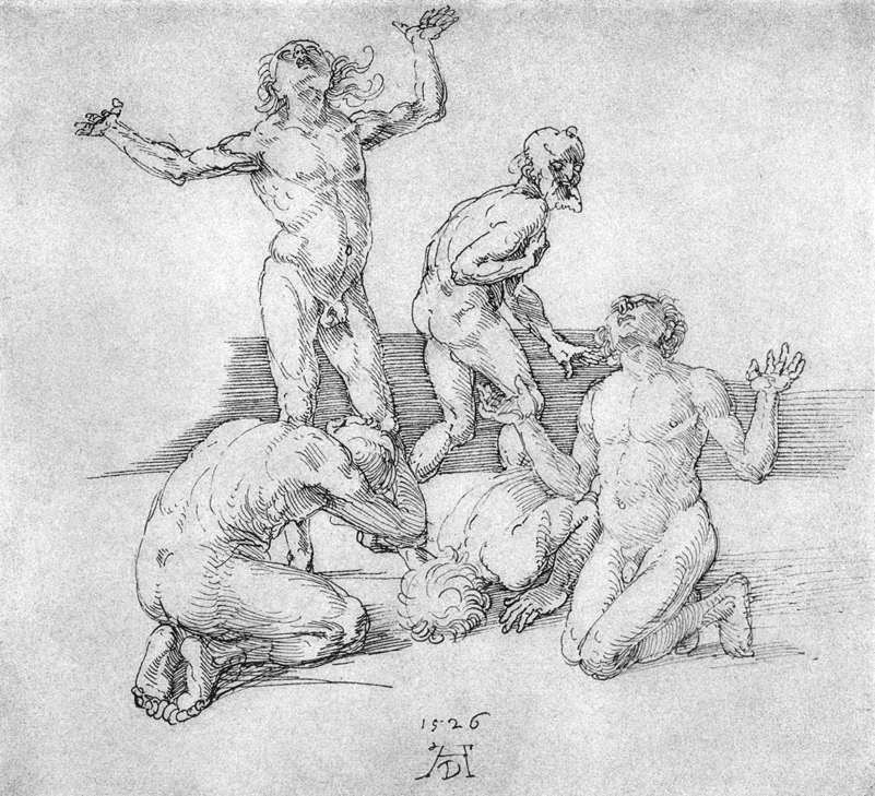 Pět mužských aktů od Albrecht Dürer