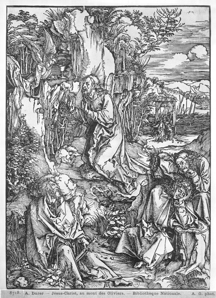 Ježíš Kristus na Olivové hoře od Albrecht Dürer