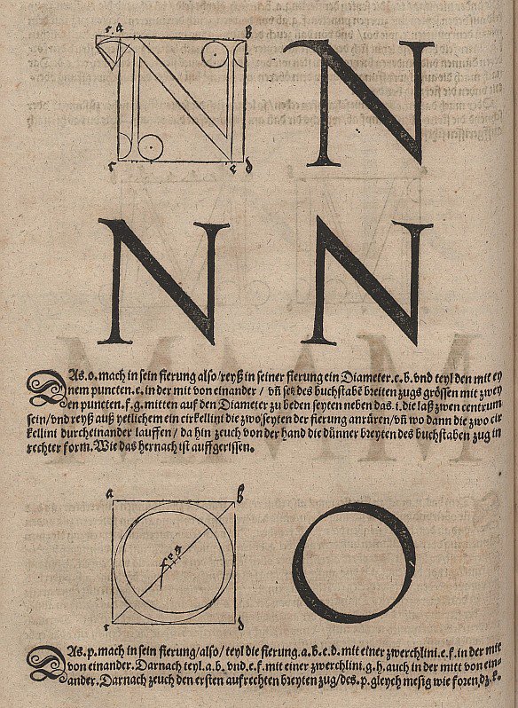Konstrukce písmen od Albrecht Dürer