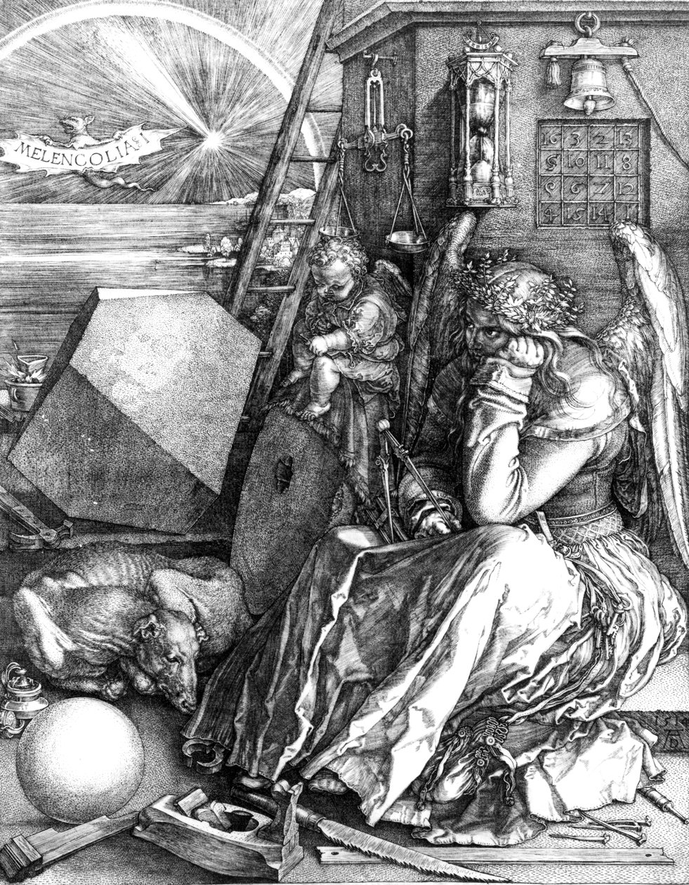 Melancholie, 1514 od Albrecht Dürer