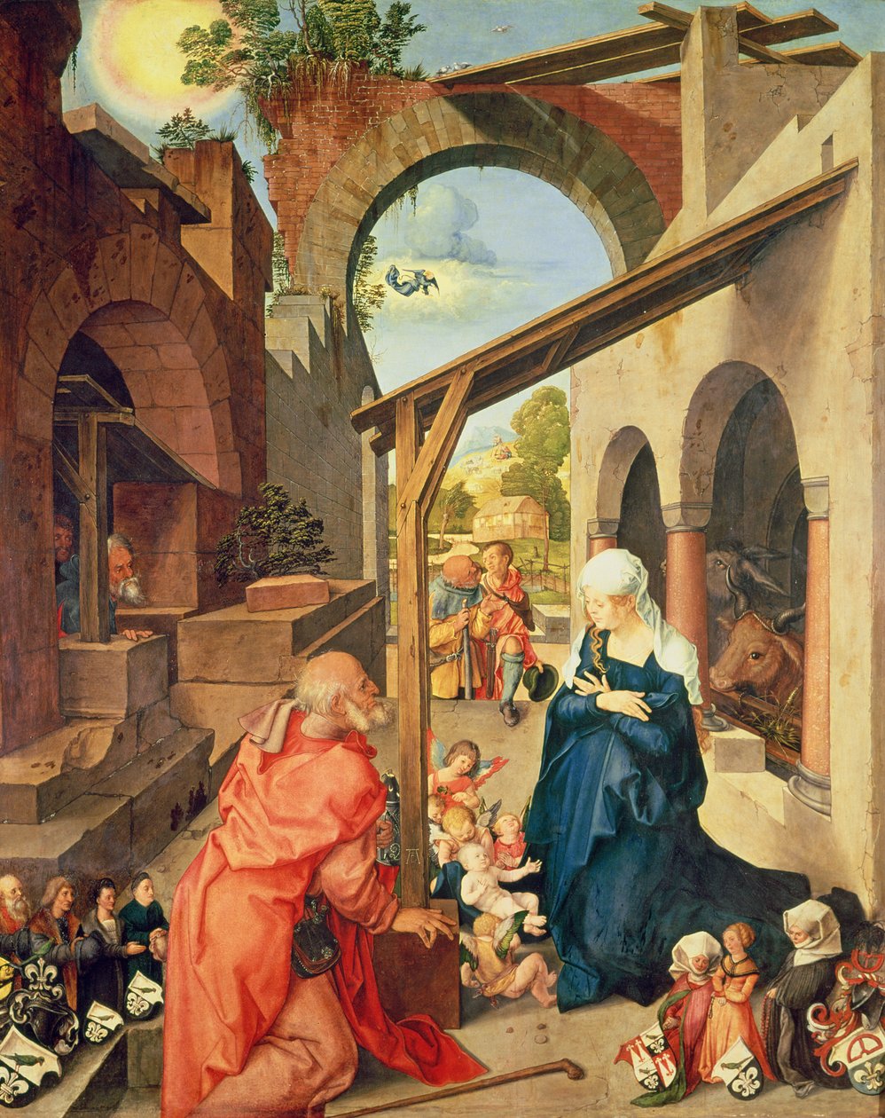 Paumgartnerův oltář (střední panel), cca 1500 (tempera na panelu) (viz také 495745) od Albrecht Dürer