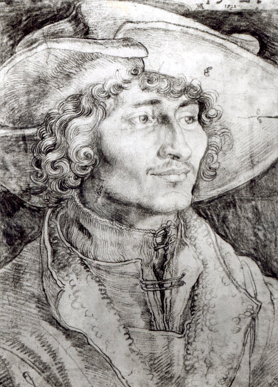 Portrét neznámého muže, 1521 od Albrecht Dürer
