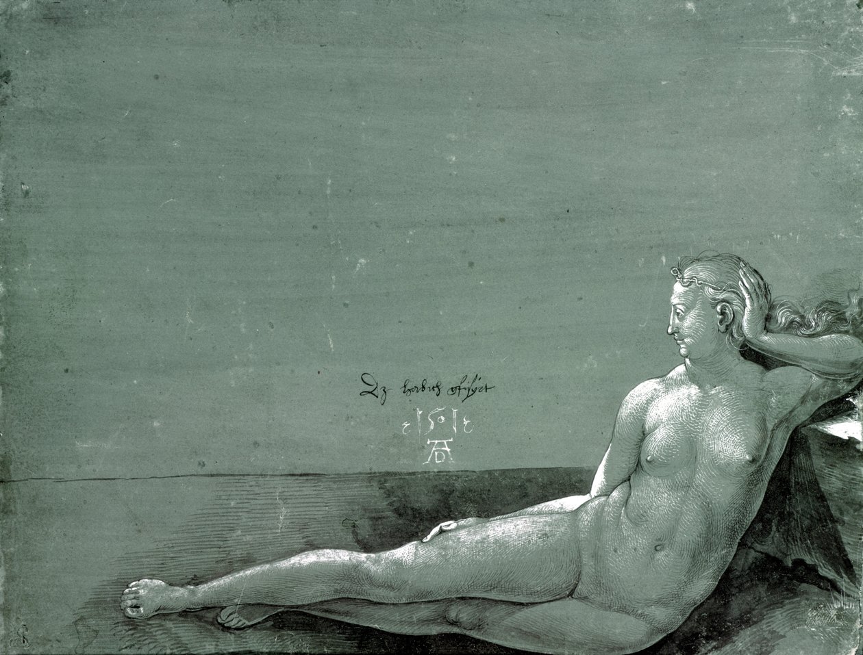 Ležící ženský akt od Albrecht Dürer