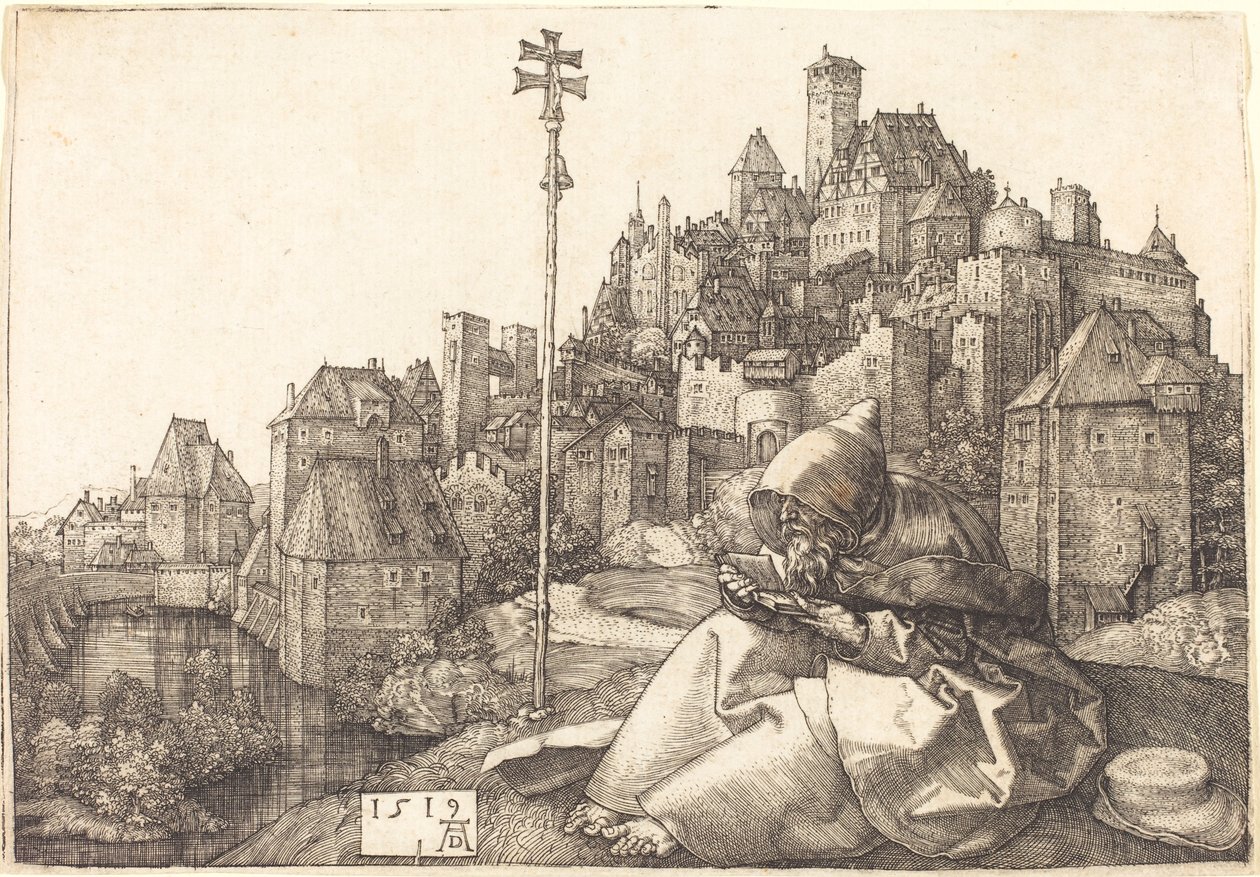 Čtení svatého Antonína od Albrecht Dürer