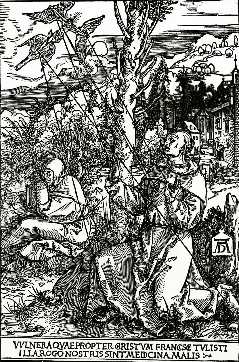 Svatý František přijímající stigmata, kolem 1503-4 od Albrecht Dürer