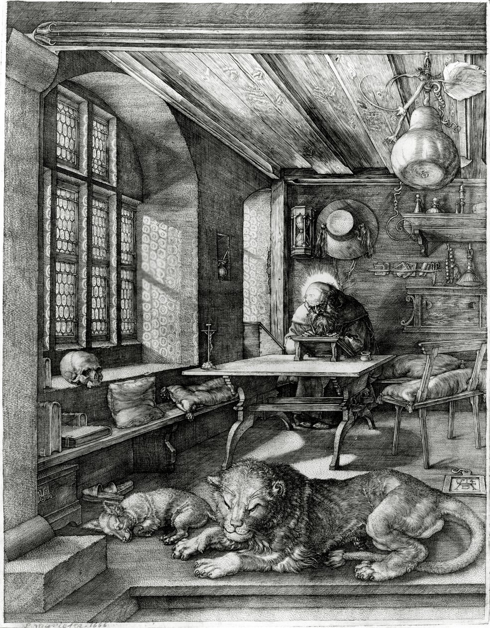 Svatý Jeroným ve své pracovně, 1514 od Albrecht Dürer