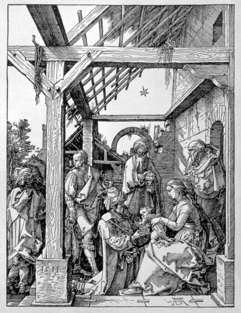 Klanění tří králů, 1511 od Albrecht Dürer