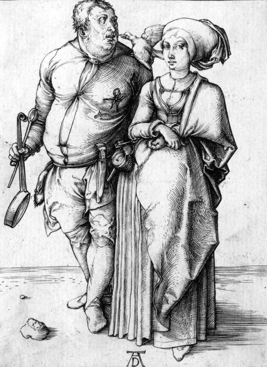 Kuchař a jeho žena od Albrecht Dürer