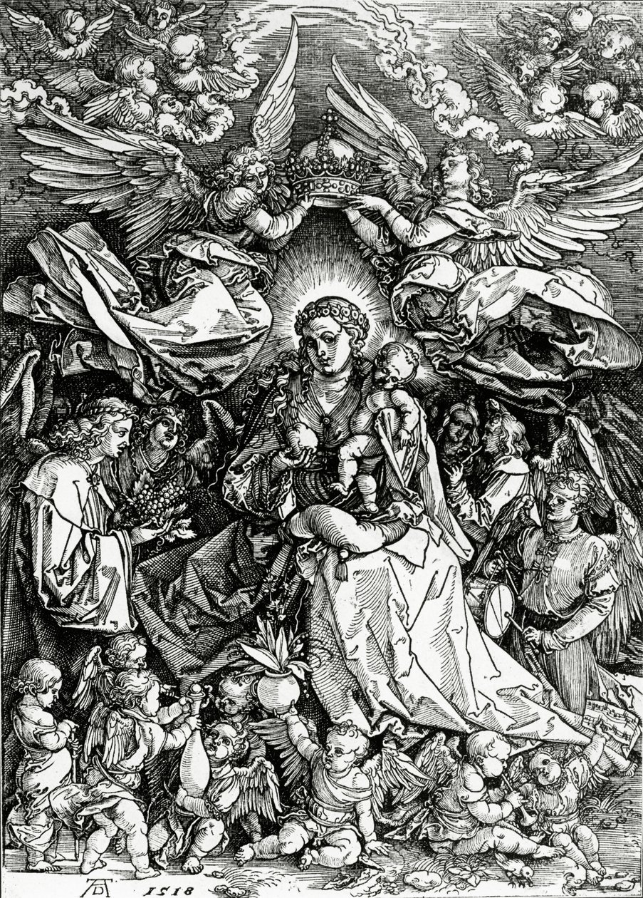 Korunovace Panny Marie s dítětem, 1518 od Albrecht Dürer