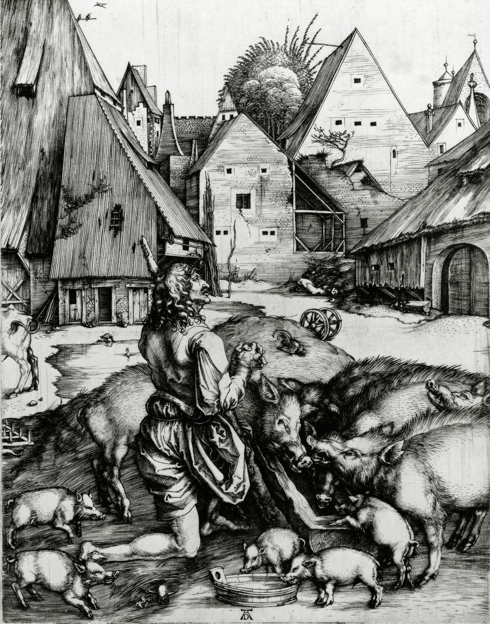 Marnotratný syn, 1496 od Albrecht Dürer
