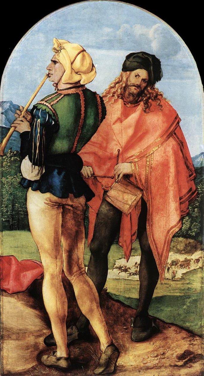Dva hudebníci od Albrecht Dürer