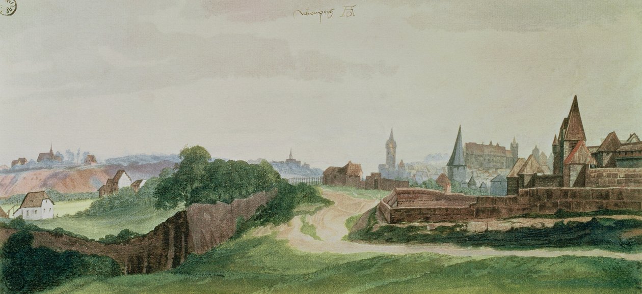 Pohled na Norimberk, 1496-97 od Albrecht Dürer