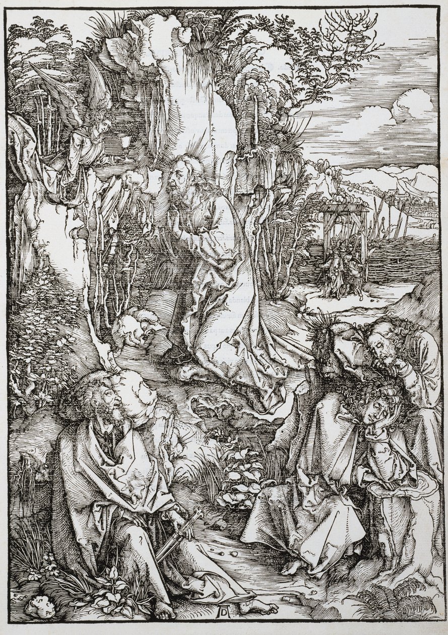 Agónie v zahradě, kolem 1496-97 od Albrecht Dürer