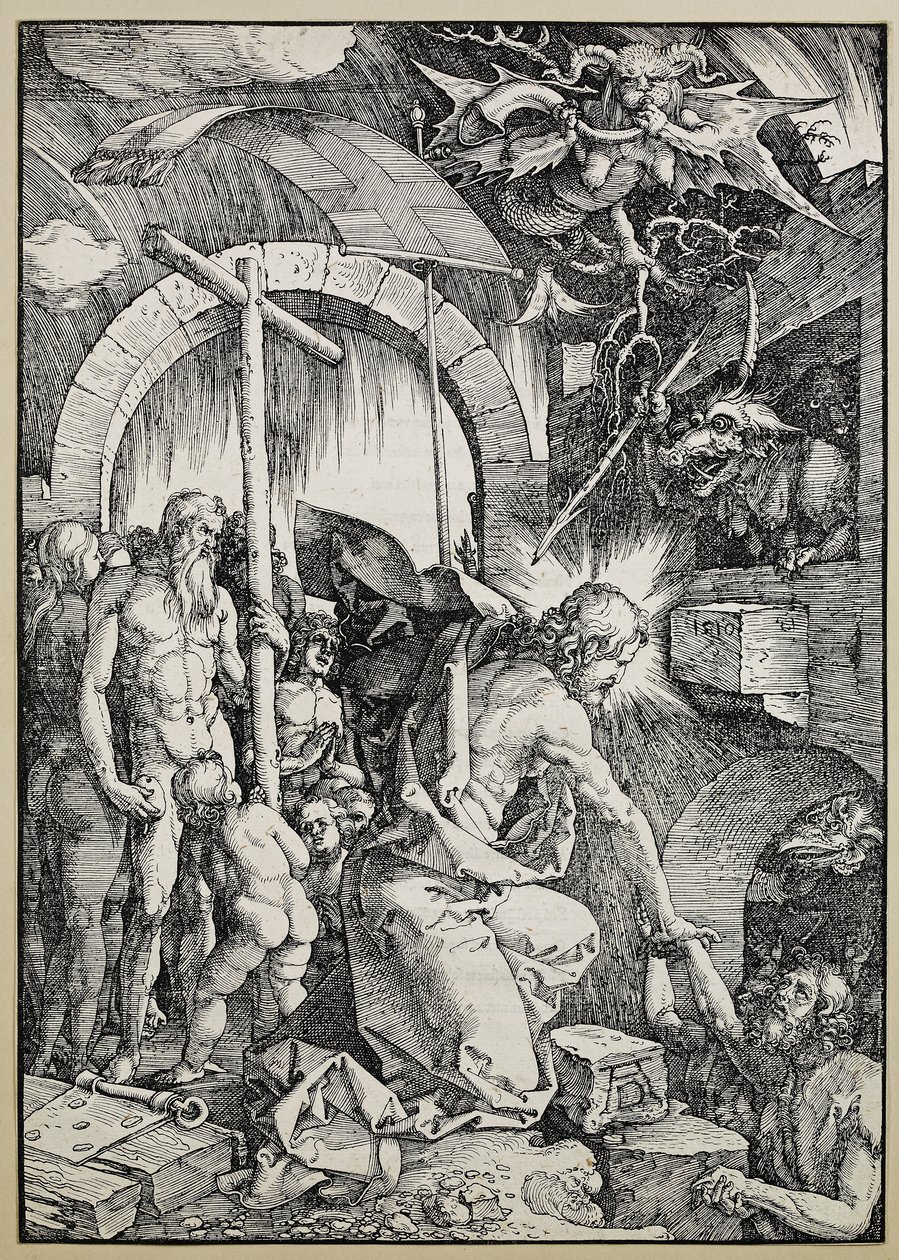 Kristus v limbu, 1510 (Recto: Dřevoryt Verso: knihtisk) od Albrecht Dürer