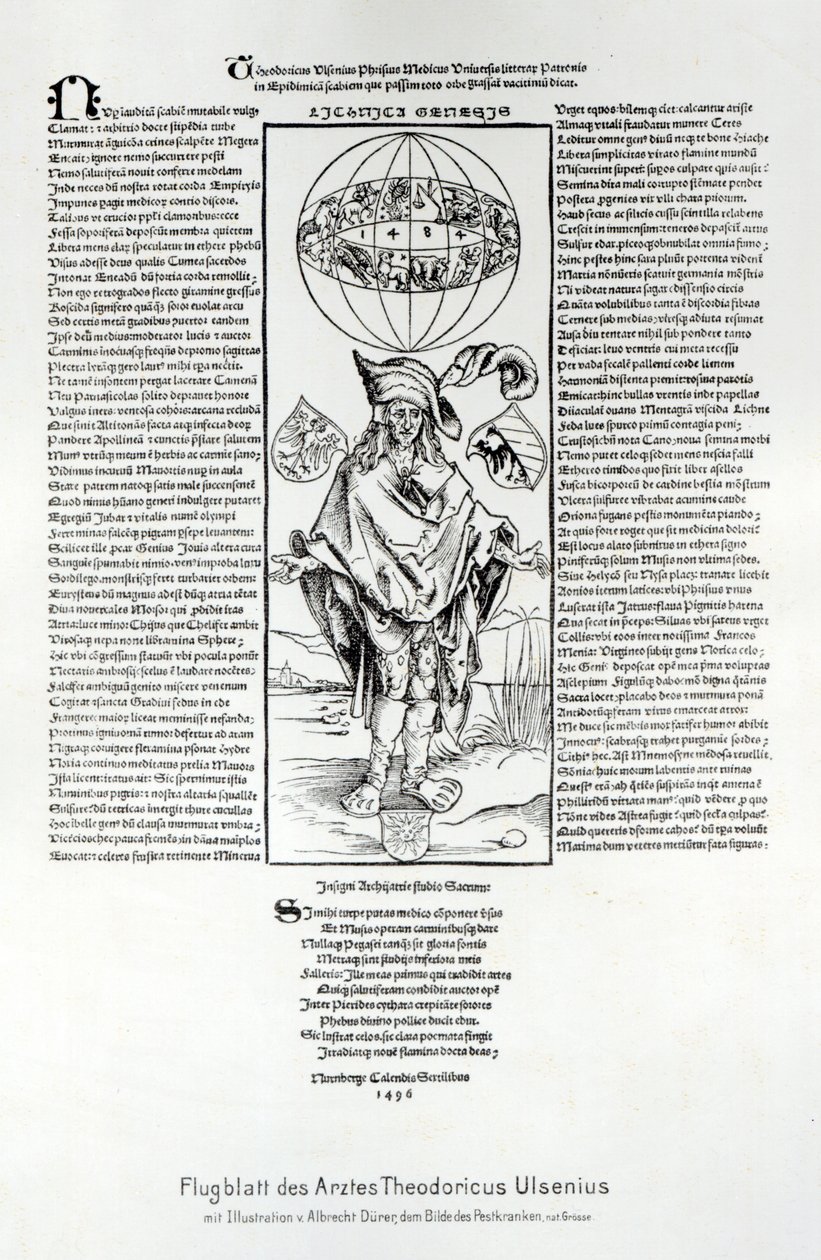 Ilustrace syfilis, 1496 od Albrecht Dürer