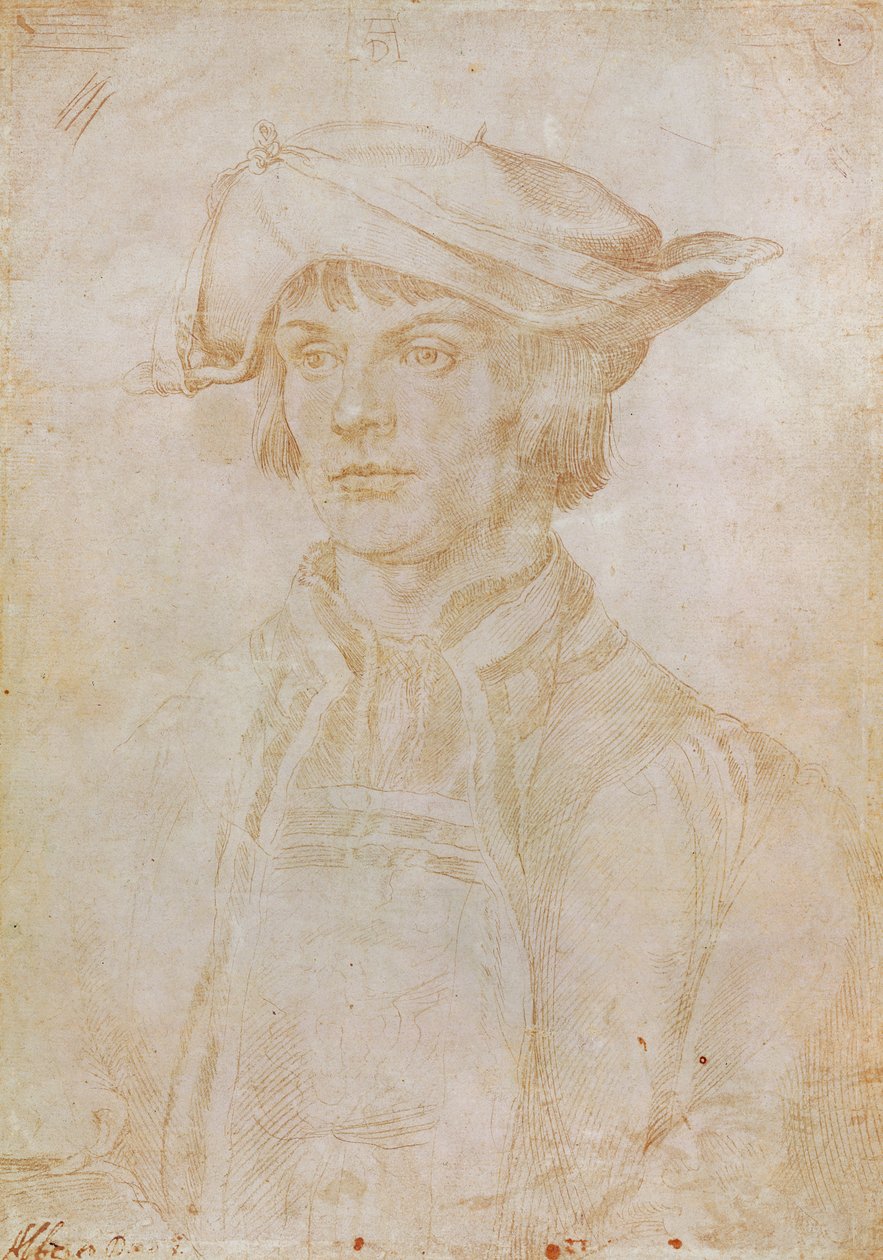 Portrét Lucase van Leydena (1494-1533), holandského malíře a rytce, 1521 (stříbrná kresba na papíře) od Albrecht Dürer